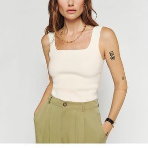 Reformation Julia Ribbed Sweater Tank
